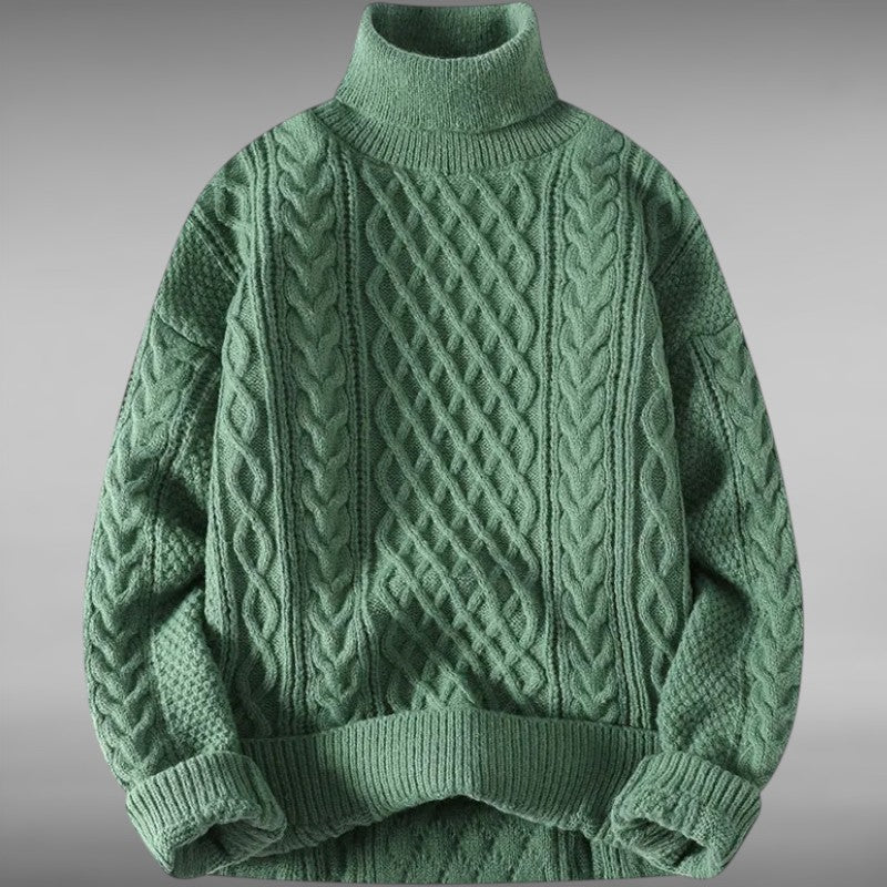 Asger™ | Vintage Tvunnet Høyhalset Genser