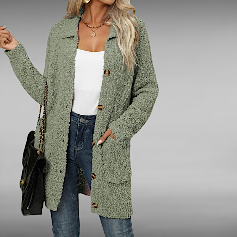 Hanna™ | Casual Ensfarget Cardigan