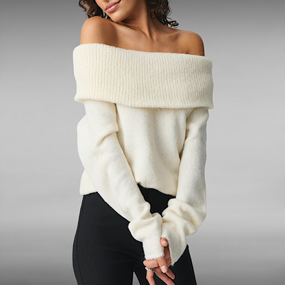 Alberte™ | Elegant Off‑Shoulder Genser