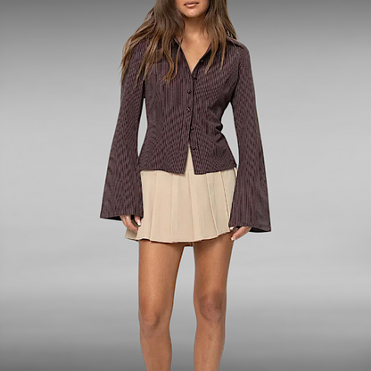 Karla™ | Myk stripet topp med vide ermer – stil møter komfort