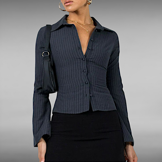 Karla™ | Myk stripet topp med vide ermer