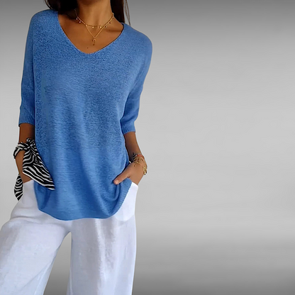 Alma™ | Myk V‑hals Strikket Topp