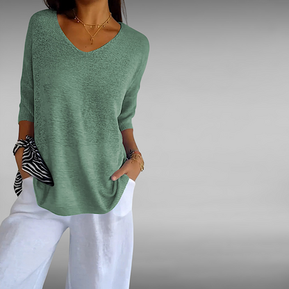 Alma™ | Myk V‑hals Strikket Topp