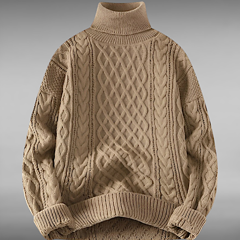 Asger™ | Vintage Tvunnet Høyhalset Genser