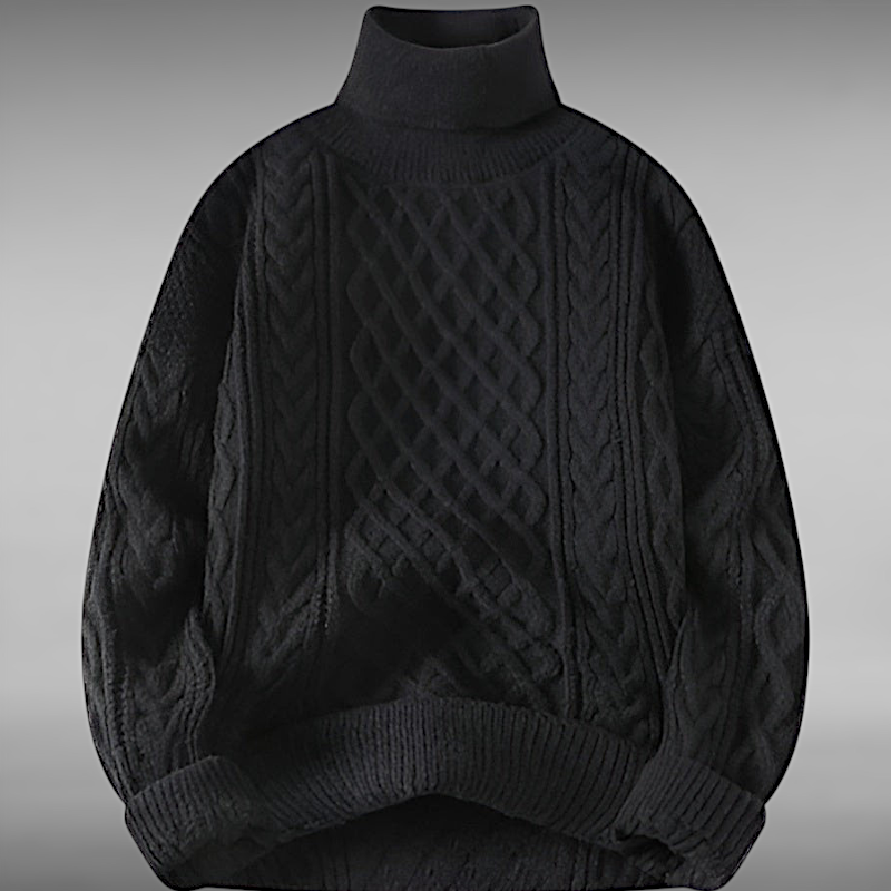 Asger™ | Vintage Tvunnet Høyhalset Genser