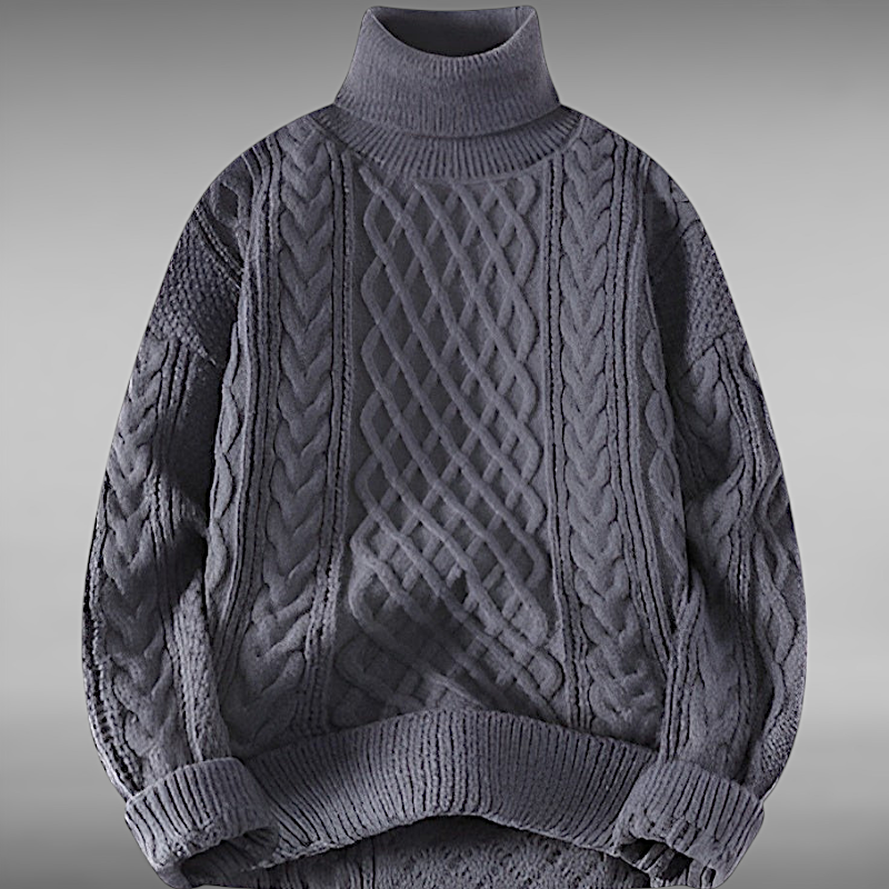 Asger™ | Vintage Tvunnet Høyhalset Genser