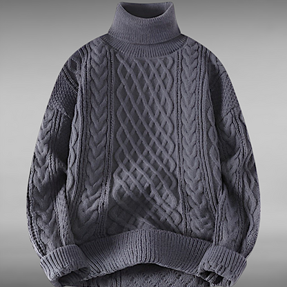 Asger™ | Vintage Tvunnet Høyhalset Genser