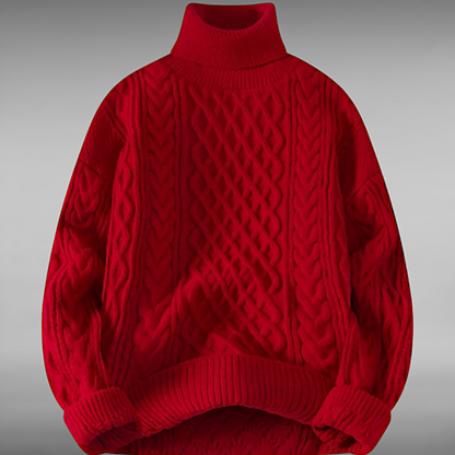 Asger™ | Vintage Tvunnet Høyhalset Genser