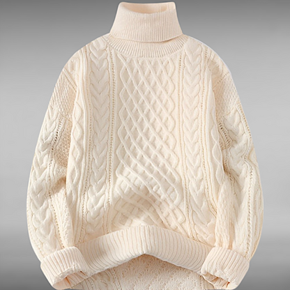 Asger™ | Vintage Tvunnet Høyhalset Genser