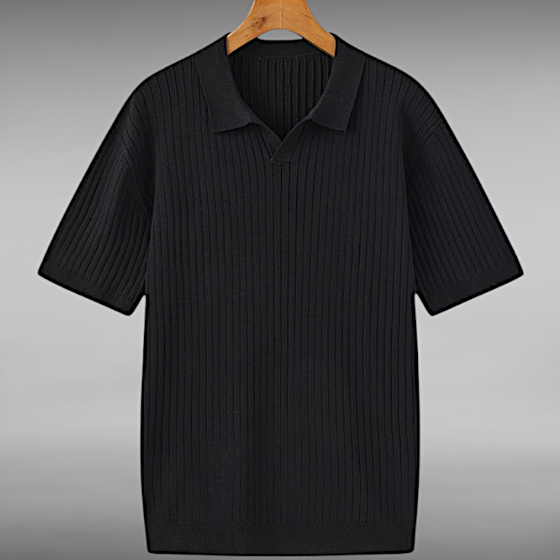 Thomas™ | Kjenn den subtile luksusen av en ribbestrikket polo