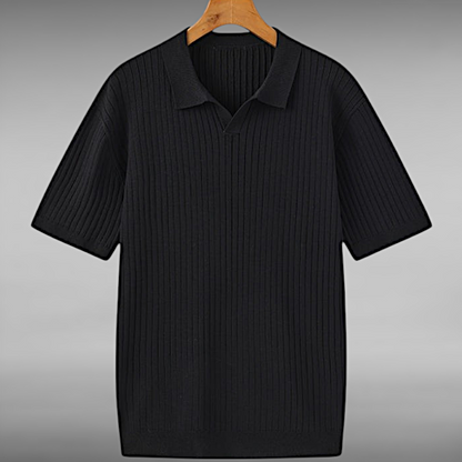 Thomas™ | Kjenn den subtile luksusen av en ribbestrikket polo