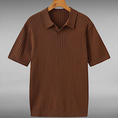 Thomas™ | Kjenn den subtile luksusen av en ribbestrikket polo