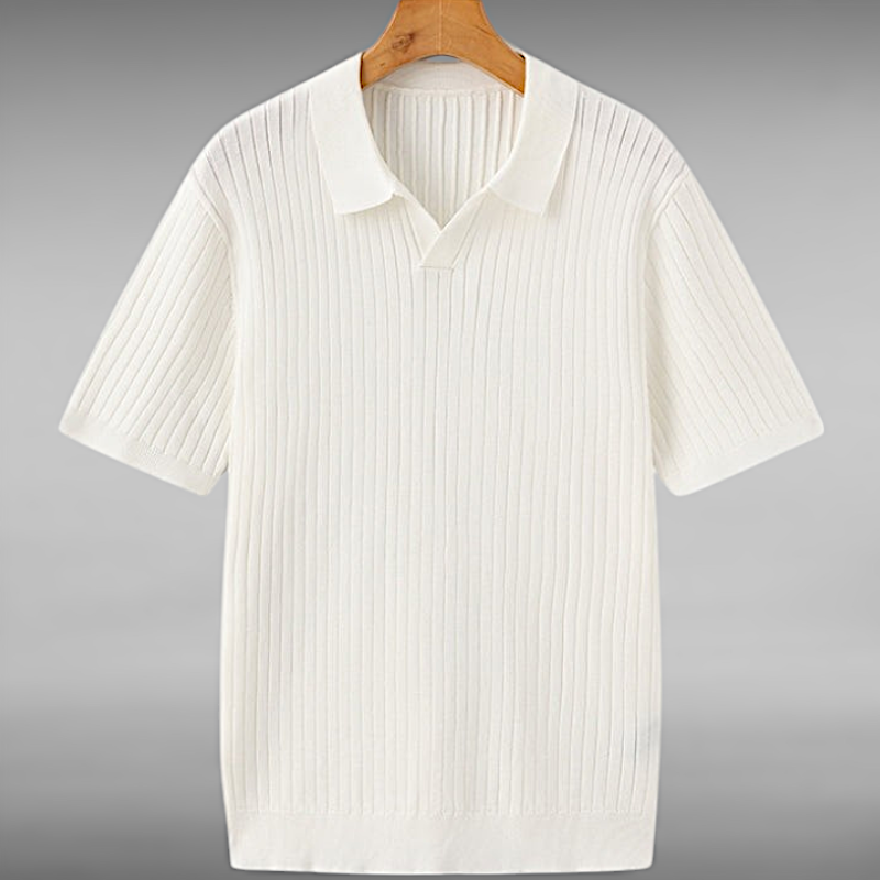 Thomas™ | Kjenn den subtile luksusen av en ribbestrikket polo