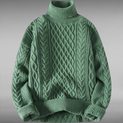 Asger™ | Vintage Tvunnet Høyhalset Genser