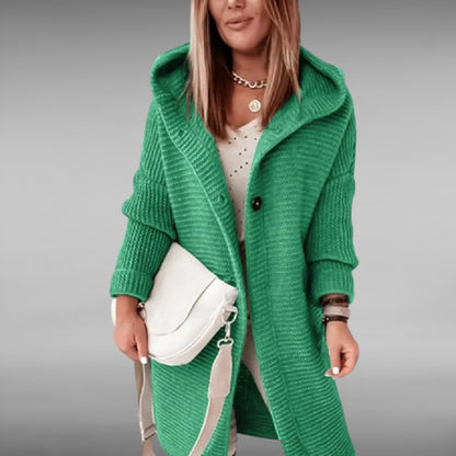 Elise™ | Casual Strikket Kåpe med Hette
