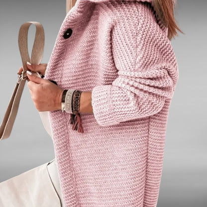 Elise™ | Casual Strikket Kåpe med Hette