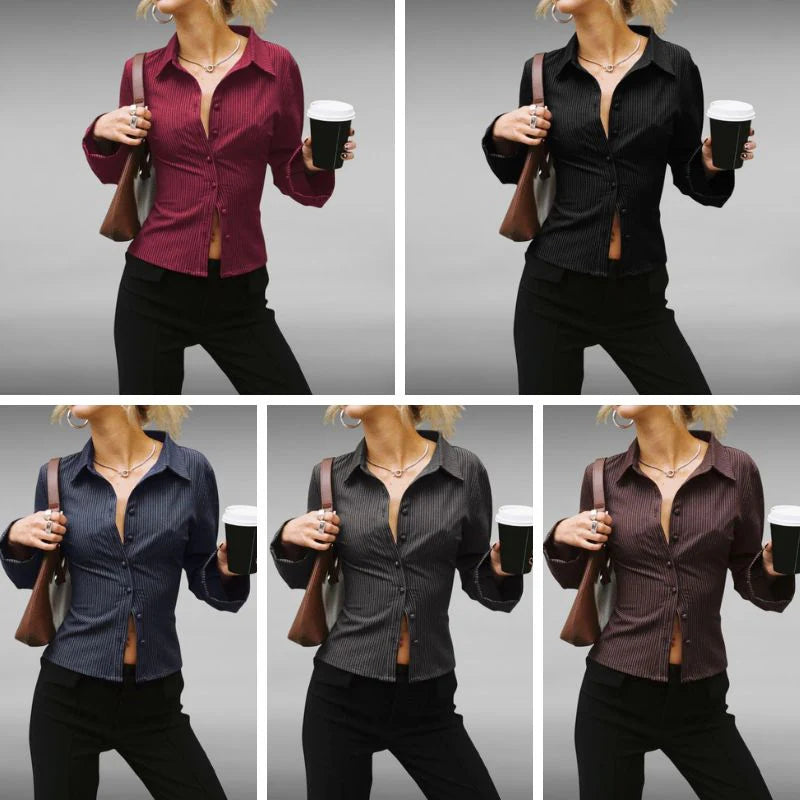 Karla™ | Myk stripet topp med vide ermer – stil møter komfort